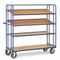 multi-platform trolley with inclined shelves